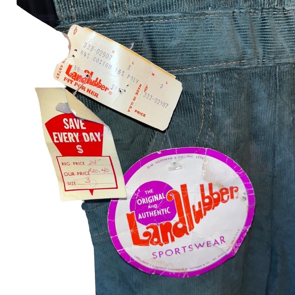 Vintage 70s Nwt Deadstock Landlubber Corduroy Ove… - image 3